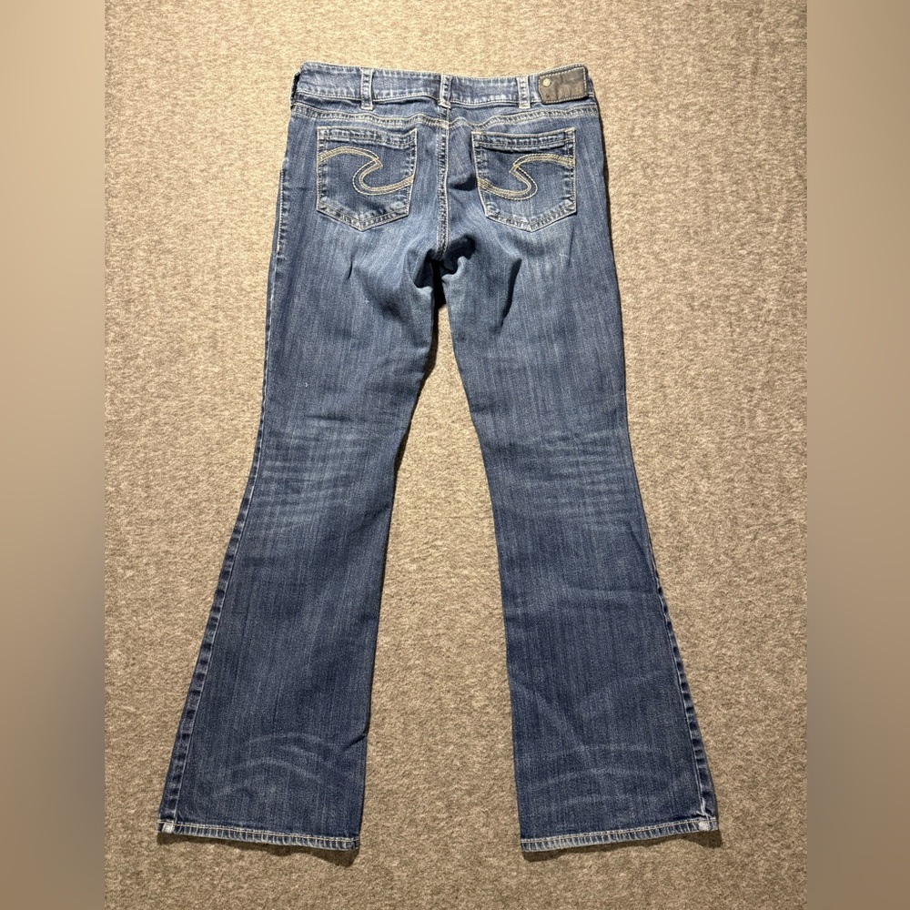 Silver Suki jeans womens 32x32 blue Bootcut western stretch distressed - Picture 3 of 13